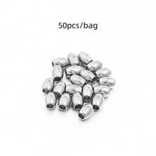 20/50 hạt cườm hình hạt gạo bằng thép không gỉ, hạt cườm hình bầu dục mạ nhiều kích cỡ dùng để làm vòng tay, dây chuyền, hạt đệm trang sức DIY. - Hạt gạo - Xem 15