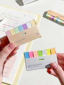 800pcs Super Mini Removable Sticky Notes, Easy To Paste, Can Be Corrected With Marker, Soft Colors, Suitable For Notebooks, Diaries, Planners, Ideal For School Supplies And Back To School - Multicolor - View 3