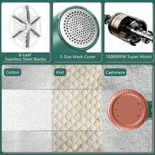 Fabric Shaver,  Lint Remover Portable Sweater Defuzzer With 6-Leaf Blades, Large Lint Container, 3-Speed Fuzzs Bobbles Pills Pilling Trimmer For Clothes Furniture Beddings - 1 tay cầm + 6 phụ kiện thay thế - Xem 3