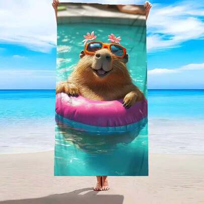 西瓜印花沙滩巾，柔软舒适轻便防沙沙滩毯，超强吸水沙滩垫，适合旅行、游泳、潜水、冲浪、瑜伽、露营等场合，沙滩用品