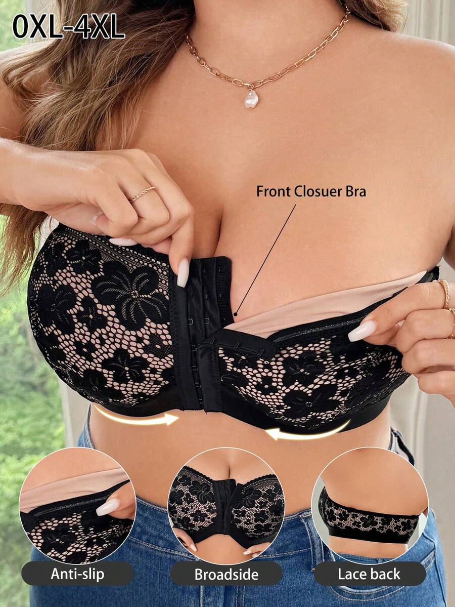 Women's Strapless Bra, Wireless Comfort Bra - Black - View 1