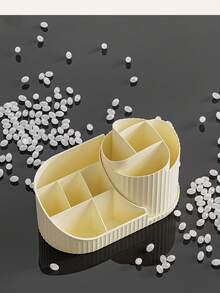 Organizador giratorio de múltiples compartimentos - Organizador multifuncional para artículos de papelería, cuidado de la piel y brochas de maquillaje - multicolor - Ver 7