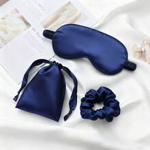 Bộ mặt nạ ngủ bằng satin, bao gồm mặt nạ ngủ bằng satin, lược chải tóc, mặt nạ che sáng ban đêm, phù hợp cho cả nam và nữ, mặt nạ che mắt mềm mại và thoáng khí, lý tưởng cho du lịch, quà tặng cho phù dâu, màu hồng. - Nhiều màu - Xem 15