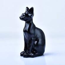 CUPIDCRYSTAL 8cm/3.15in Cat Carved From Crystal, Crafted From Natural Crystal. This Cute Healing Crystal Ornament Is An Excellent Choice As A Gift. - A - View 12