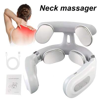 Intelligent Neck Massager With Heat Function For Neck Pain Relief, USB Rechargeable Portable Neck Relax Massager, Deep Tissue Massage Device For Home Outdoor Use, Ideal For Men And Women