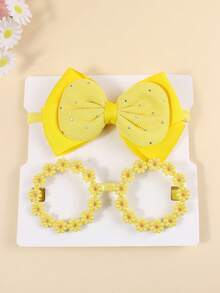 2件套蝴蝶发箍和眼镜框套装，理想礼物 - 彩色 - 查看 9