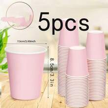 20/40pcs Macaron Pink Baking Cups, Large Capacity Thick Oil-Proof Heat-Resistant Cupcake Liners, High-Quality Dessert Cups For Home Baking, Party, Wedding, Graduation And Other Gatherings - Pink - View 10
