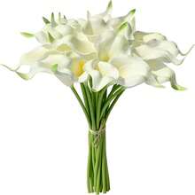 10/15 flori artificiale elegante de crin Calla - ideale pentru nuntă, petrecere, sufragerie, dormitor, masă, decor de grădină pentru casă - 15 bucăți - Vizualizare 17