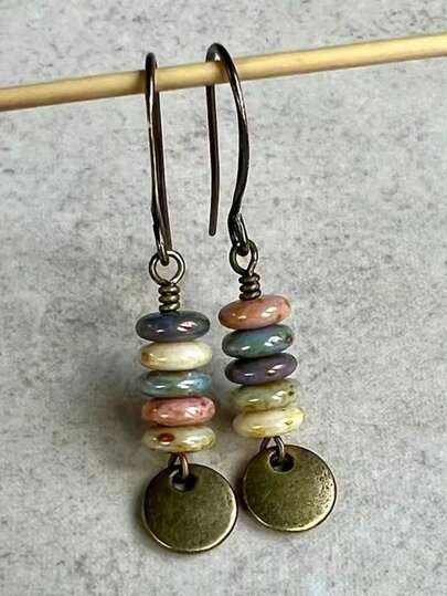 1 Pair Glamorous Geometric Pendant Earrings, Suitable For Women's Daily, Party, Travel Jewelry Gift