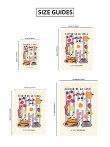 1pc Frameless Chic Hand-Drawn Breakfast Food Illustration Kitchen Art Canvas Poster Print Cute Colorful Decor For Kitchen, Living Room, Dorm Room - Breakfast - View 9