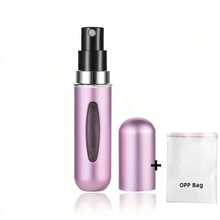 Perfume Refill Bottle Portable Mini Refillable Spray Can, Empty Cosmetic Container Travel 0.17oz + 1 OPP Bag, Mini Refillable Perfume Bottle, Bottom Filled Travel Perfume Spray Bottle, Vintage Perfume Spray Bottle, Glass Perfume Bottle, Portable Fragrance Container, Portable Scent, Fashion Perfume Bottle, Compact Sprayer, High Quality Sprayer, Leakproof Spray Head, Perfume Dispenser, Frequent Traveler, Perfume Lovers - 粉色 - 查看 3