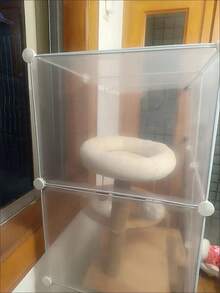 DIY Iron Wire Pet Fence, Height Adjustable, Can Be Freely Combined As Cat, Dog, Hamster Or Rabbit Cage - Clear - View 8