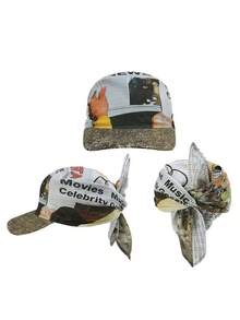 1顶男女通用棒球帽，弯檐头巾帽，休闲风格 - A - 查看 10