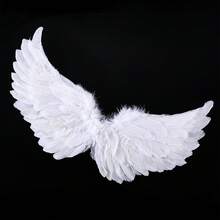 Fairy Wings, 23.6 Inch Stage Show Christmas Costume Angel Wings With For Princess Party Cosplay In White, Pink, Blue, Purple - Pure White - View 4