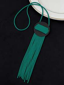 MARLIWOO 1 pieza Collar largo minimalista moderno, joyería bohemia clásica con borla para mujeres - Multicolor - Ver 8
