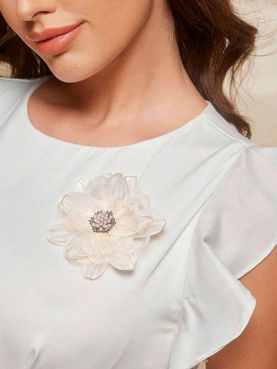 Handmade 3D Beaded Brooch, Suitable For Wedding And Commuting