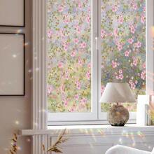 1/6 miếng phim dán cửa sổ trang trí hoa văn, hình cầu vồng, dán tĩnh điện, chống tia UV, decal vinyl có thể tháo rời cho cửa kính phòng khách. - Phim màu hình hoa - Xem 5