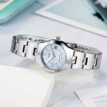 Đồng hồ nữ Casio mặt bạc, dây thép không gỉ, chống nước, máy quartz, hiển thị ngày LLTP-1241D-2A - Một cỡ - Xem 6