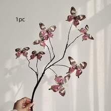 1/3pcs Artificial Butterfly Flower Branches, High-End Tabletop Floral Decor, Suitable For Living Room Vase, Luxury Restaurant, Elegant Home, Floral Arrangement, Mother's Day, Easter, Home, Kitchen, Wedding, Party Decoration, Gift Packaging, Restaurant Centerpiece, Seasonal Decor, Dining Table Decoration, Home Wedding Decor - Multicolor - View 24