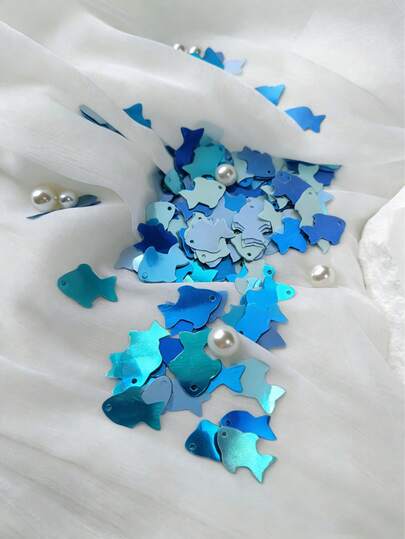 2 Gói Kim Tuyến Hình Cá Biển Xanh Dương, Kim Tuyến Trang Trí Tiệc Đầy Màu Sắc, Thích Hợp Để Làm Trang Sức, Phụ Kiện Chụp Ảnh, Phụ Kiện Quần Áo, Trang Trí Nhà Cửa, Trang Trí Tiệc, v.v. (1/2 Gói)