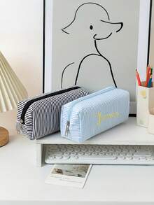 Hộp bút trong suốt dung tích lớn có in tên cá nhân, túi đựng bút thời trang và đơn giản, hộp bút in tên theo yêu cầu, hộp đựng bút lưới nylon trong suốt thoáng khí dung tích lớn, túi đựng văn phòng phẩm cho học sinh/sinh viên, túi đựng bút lưới, hộp đựng đồ dùng học tập đơn giản, đồ dùng học sinh, đồ dùng học tập cho năm học mới, đồ dùng học tập - Nhiều màu - Xem 7