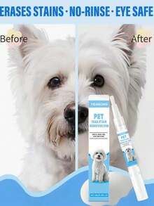 宠物猫狗泪痕去除笔，猫狗眼部泪痕和眼垢清洁液，通用宠物护理滴剂 - 彩色 - 查看 3