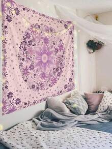 1pc Bookshelf Graphic Printed Tapestry, Modern Polyester Square Decorative Wall Hanging Suitable For Living Room And Bedroom - Multicolor - View 8