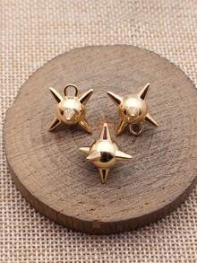 5个18x15x13毫米流星锤吊坠，钉球吊坠，适用于DIY珠宝制作，项链、钥匙扣、手机链、手链制作配件，手工工艺品制作材料 - 流星錘釘球 - 查看 2