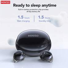 MINISO MS216 New AI Translation Wireless Earbuds, with up to 24 Hours of Battery Life, Supports Translation in 134 Languages, Featuring Noise-canceling, Sleep Mode, HD Sound Quality, and Extended Battery Life. Ideal for Fitness, Sleep - 查看 2