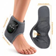 电动足踝按摩器，带加热功能，4档振动模式，缓解疲劳，1800mAh可充电电池 - 灰色 - 查看 11