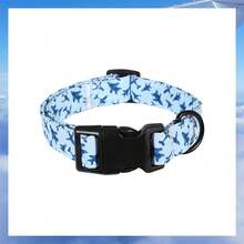 Airplane Dog Collar - Adjustable Light Blue Fighter Jet Print Pet Collar With Black Buckle & Black D-Ring - Military Style Puppy Neckband For Small Medium Dogs - Mixed color - View 7