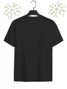 Homies Cartoon Characters Print Crew Neck T-Shirts Oversized Short Sleeve - màu đen - Xem 2