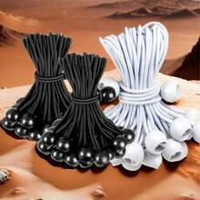 10 piezas/20 piezas/50 piezas Bolas elásticas de cuerda para tienda de campaña de exterior, bolas elásticas de alta elasticidad para atar cuerdas, cuerda elástica para trampolín y red de playa - Multicolor - Ver 1