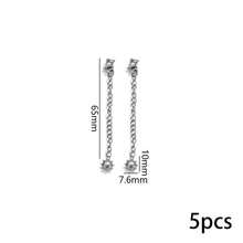 5pcs/Pack Stainless Steel Lobster Clasp With Extended Chain, Sun, Moon, Heart, Faux Pearl Pendant DIY Jewelry Accessories - Multicolor (5 Pieces) - View 11