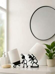 1/2 piezas Soporte para caja de pañuelos con forma de hormiga, Soporte para toallas de papel/Soporte para papel higiénico/Soporte para caja de pañuelos Accesorio decorativo creativo para baño, sala de estar, Almacenamiento de papel higiénico multifuncional, Estable y práctico para la decoración del baño del hogar, Decoración de otoño - Multicolor - Ver 4