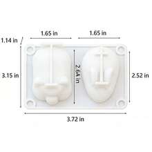 3D卡通双腔兔子和小猪硅胶模具，适用于慕斯蛋糕、布丁、果冻和甜点烘焙——厨房烘焙工具 - 白色 - 查看 2