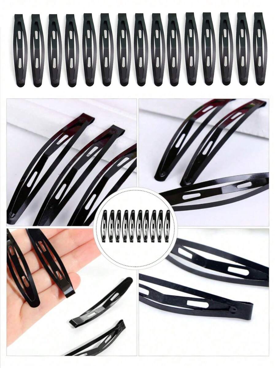 30/10/2pcs Black BB Clips, Pea Clips, Water Drop Clips, Bangs Clips, Adult Hair Clips, Side Clips, Ladies Hair Clips, Convenient For Outdoor Carrying,Summer,Holiday,Travel,Festival,Party - Black - View 1