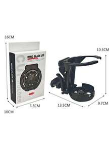 1pc Universal Bicycle Water Bottle Holder, Electric Bike/Cycling Handlebar Drink Cup Rack, Delivery Use Beverage Holder - Black - View 5