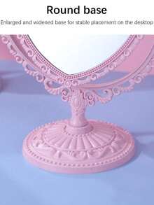 1pc European Style Double-Sided Makeup Mirror, Exquisite Design And Craftsmanship, Heart-Shaped Vanity Mirror, Suitable For Valentine's Day, Wedding, Birthday Party, Bathroom, Vintage Decor, Home Decor, Indoor Decorative Aesthetics - Multicolor - View 8