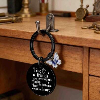 Regalos inspiradores para mujeres y hombres, llavero de motivacional, mejor regalo de amigo, llavero de mariposa, regalos de cumpleaños para la mejor amiga y compañeros de trabajo