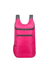 1pc Foldable Backpack, Lightweight Casual Backpack, Breathable Shoulder Straps, Multi-Compartment Design, Large Capacity, Lightweight, Easy To Fold, Minimalist Solid Color, Casual & Sporty, Suitable For Commuting & Outdoor - Multicolor - View 8