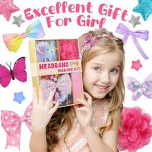 Arts and Crafts Kit for Girls - DIY Headband Making Kit for Girls 89pcs Fashion Hair Accessories Set Art and Craft Gift for 6-8 - Ideal Gifts for 5 6 7 8-12 Year Old Girl - Multicolor - Ver 4