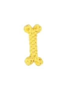 1pc Colorful Bone Shaped Rope Knot Dog Toy, Suitable For Medium And Small Dogs, Stimulates Chewing Instinct, Helps Teeth Cleaning And Gum Massage, Interactive Tug, Fetch And Retrieve Game - Multicolor - View 9