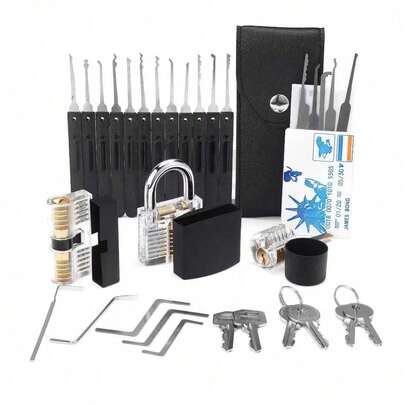Lock Picking Practice Set, Transparent Locksmith Tool Set For DIY Learning, Tools For Men