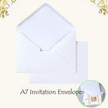 Bộ 50 phong bì trắng A7 5x7 inch, phù hợp cho thiệp 5x7 inch, tiệc tùng, ảnh, bưu thiệp, sinh nhật, đám cưới, thiệp mời, lễ tốt nghiệp, gửi thiệp chúc mừng, tiệc mừng em bé, thiệp cảm ơn, kích thước 5.25 x 7.25 inch/13.3 x 18.4 cm (Trắng) - trắng - Xem 5