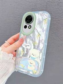 1个雏菊小狗支架保护壳，全包防震手机壳，适用于 11/12/13/14/15/16/17/Pro Max - 彩色 - 查看 3