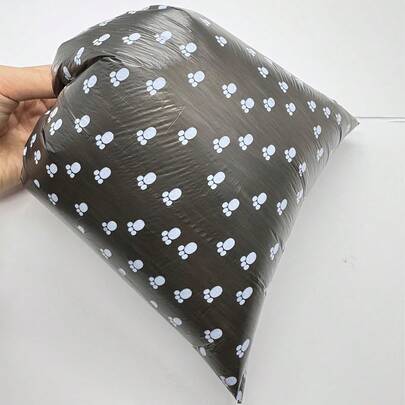 12 Rolls Thick Pet Waste Bags, Leak-Proof Dog Poop Bags, Thickened Plastic Waste Bags For Outdoor Walking, Black Paw Print Design, Suitable For Outdoor Pet Waste Disposal, Can Replace Outdoor Dog Walking And Travel Poop Bags, Leak-Proof And Tear-Resistant, Thick Plastic Material - Black