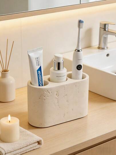Kệ đựng đồ 3 tầng để bàn trong phòng tắm, có thể chứa bàn chải đánh răng điện, kem đánh răng và các sản phẩm chăm sóc da. Thiết kế chắc chắn, chống thấm nước, không cần lắp ráp, phù hợp với phòng tắm nhỏ, bàn trang điểm và bồn rửa trong xe RV. Màu sắc trung tính phù hợp với mọi kiểu trang trí phòng tắm, tuyệt vời cho trang trí nhà cửa, quà tặng sinh nhật, phụ kiện phòng tắm và quà tặng.