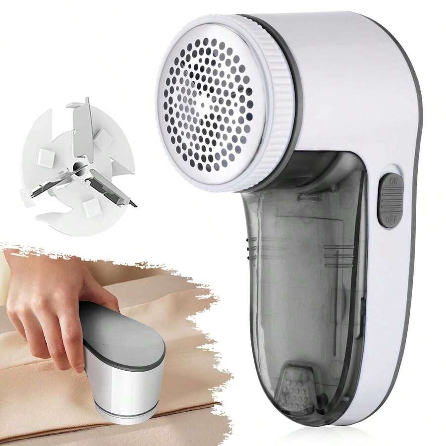 电动除毛器，快速高效去除衣物、床上用品、家具、沙发上的绒毛和毛球，不锈钢刀片（不含电池），衣物除毛器，母亲节礼物