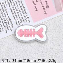 Resin Accessories For DIY Handmade Clog Shoe Charms, Cream Glue Hair Clips, Decorative Materials, Cartoon-Colored Butterflies - Bướm bạc hoạt hình - Xương cá - Xem 13